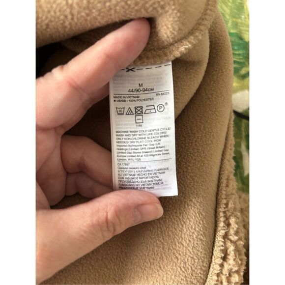 Banana Republic Long Sleeve Teddy Sherpa Fleece Crew Neck Sweater Size Medium - Picture 3 of 9